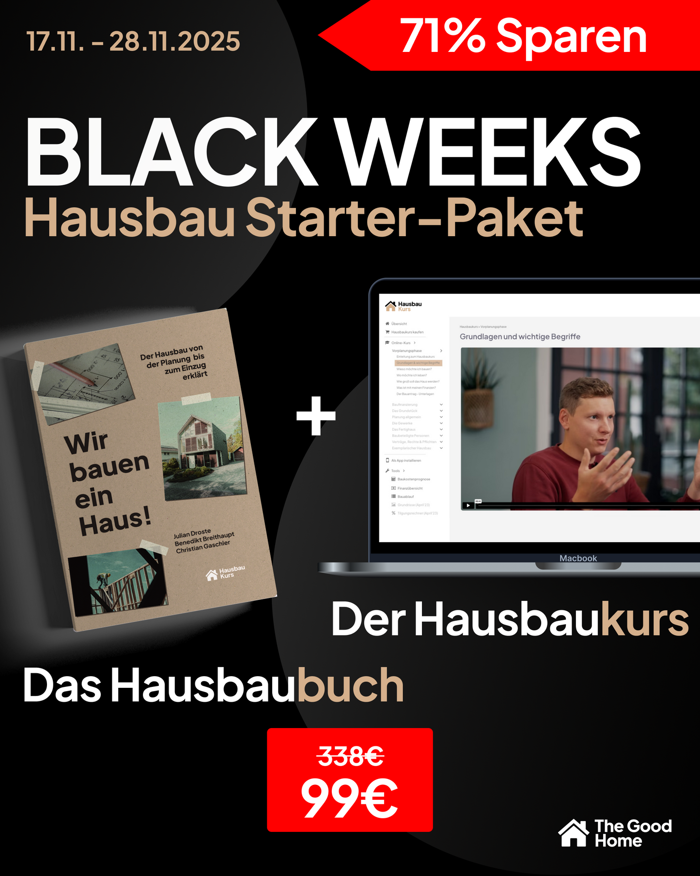 Das Hausbau Starter-Paket - Der Hausbaukurs + Buch "Wir bauen ein Haus"