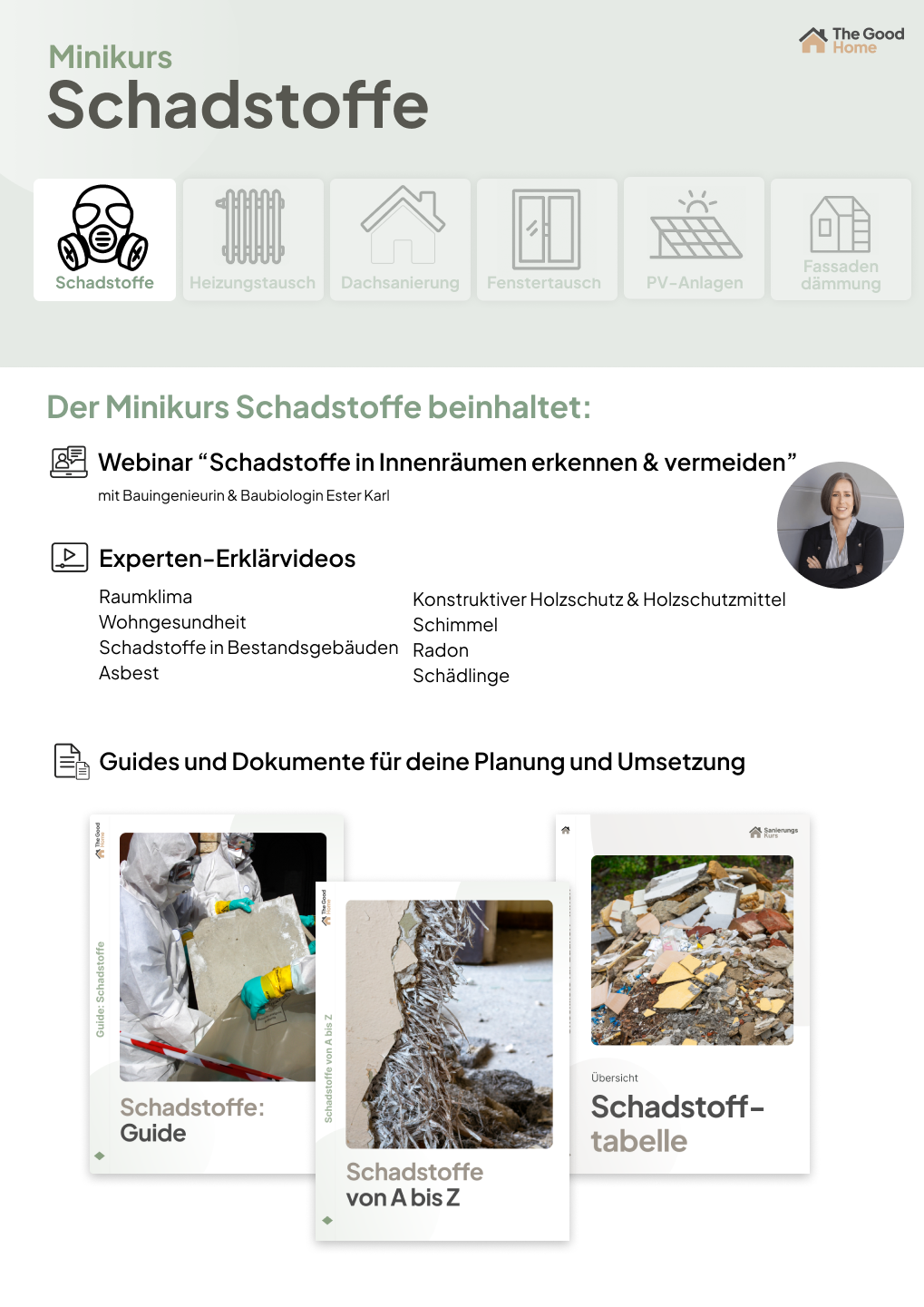 Die Minikurse für deine Sanierung