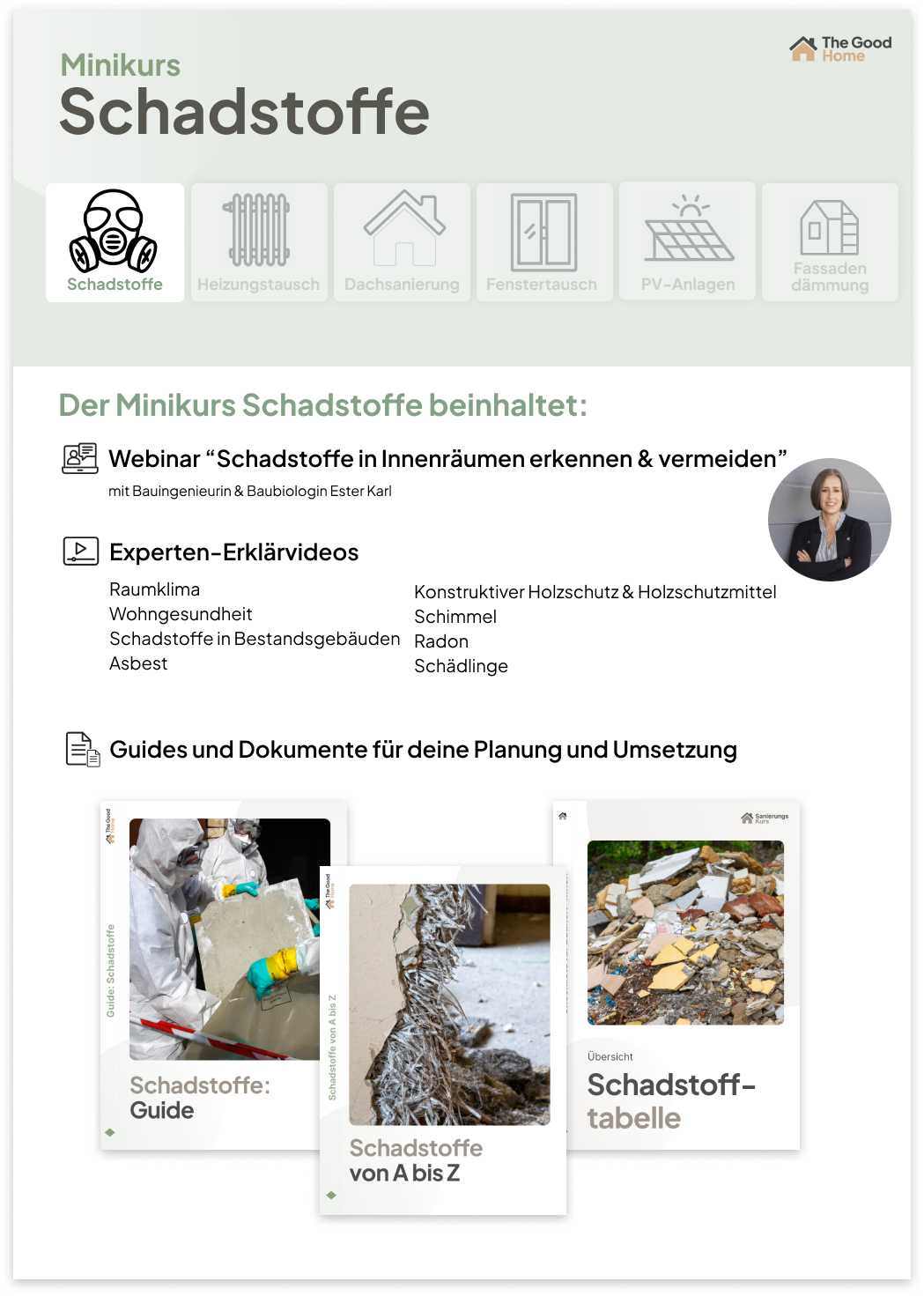 Die Minikurse für deine Sanierung
