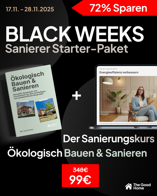 Das Sanierer Starter-Paket - Der Sanierungskurs + Buch "Ökologisch Bauen und Sanieren"